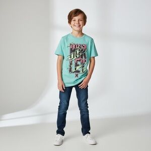 Hurley Kids' Aqua Graphic Tee size 12